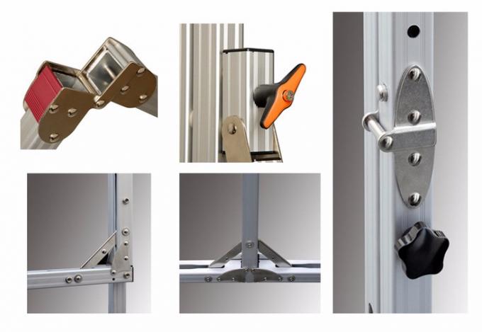 120 Zoll Front-Hinterprojektion Schnell faltbar Portable Projektionsbildschirm mit Standmetall 3D PVC Stoff 3