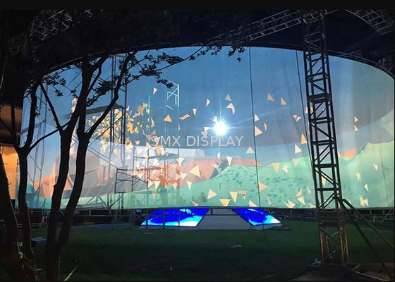 Qualität ganz eigenhändig geschrieber Mesh Projector Screen For Holographic Schirm 3D 360 Grad-Stadium für Nebel-Schirm-Projektion Fabrik