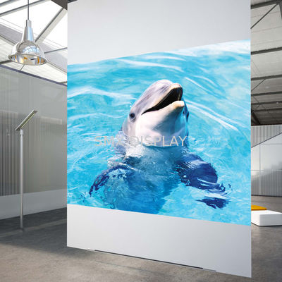 Qualität Hochkontrastweiße Rückprojektionsfilm 3D-Holographische Projektionsfilm für Schaufenster Fabrik