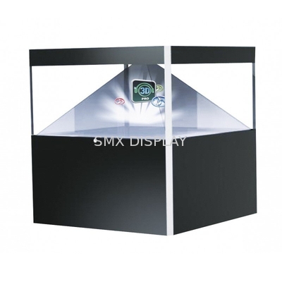 360-Grad-Hologramm-Pyramide-Anzeige / klare 3D-Hologramm-Pyramide-Holobox-Uhrglas