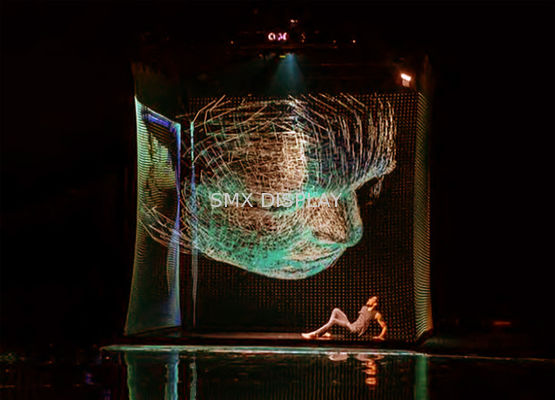 Qualität 9x30m transparenter Holographischer Mesh-Bildschirm Hologrammprojektor-Bildschirm für Live-Events Fabrik