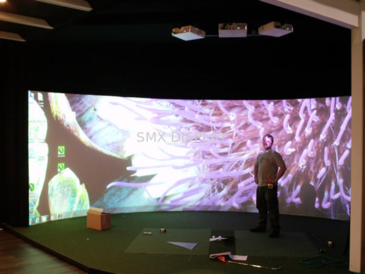 Besonders angefertigtes HD kurvte Projektions-Schirm, Schirm des örtlich festgelegten Rahmens 180 Grad für Flight Simulator