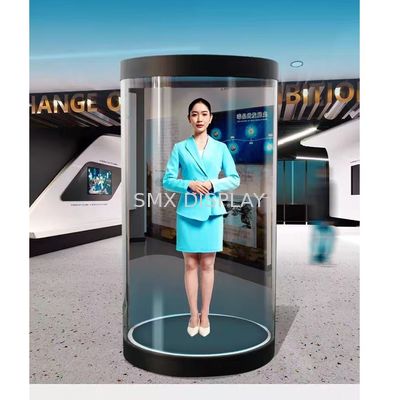Qualität MPG Videoformat 75 Zoll Hologramme 3D-Digital Signage mit Audio 8 Ohm 5W Dual-Lautsprecher und lebensgroße Holographische Anzeige Fabrik
