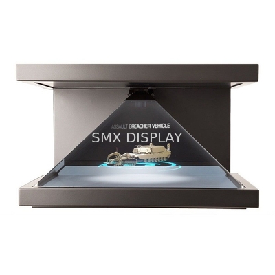 3 Hologramm-Pyramide Holo-Schaukasten der Seitenansicht-3D mit justierbarem geführtem Licht