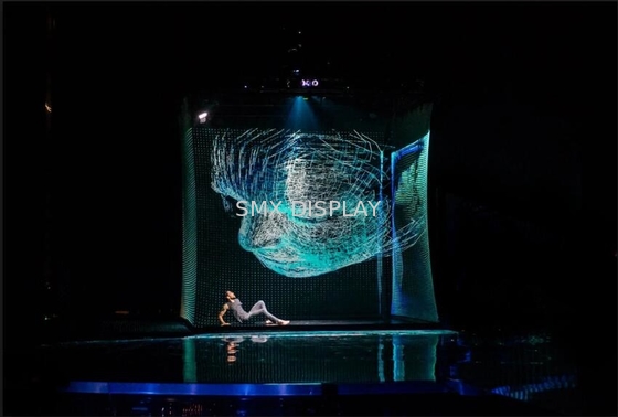 9.5x50m unsichtbarer transparenter Schirm-Baumwollstoff Hologramm-3D