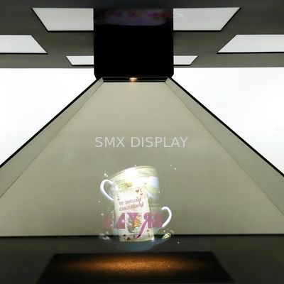 LED-Licht-Pyramiden-Hologramm-Anzeigen-USB-Port-Werbung 165x165x82 cm