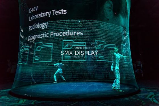 Qualität ganz eigenhändig geschriebe Videolänge der projektions-3D des Schirm-30m für Live Hologram Show Fabrik