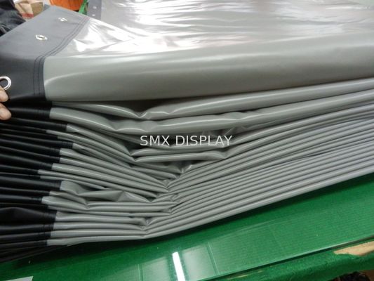 Qualität Flexibles Silber Weiß/3D/Rückseite versieht Projektions-Schirm mit Ösen herum mit Ösen Fabrik