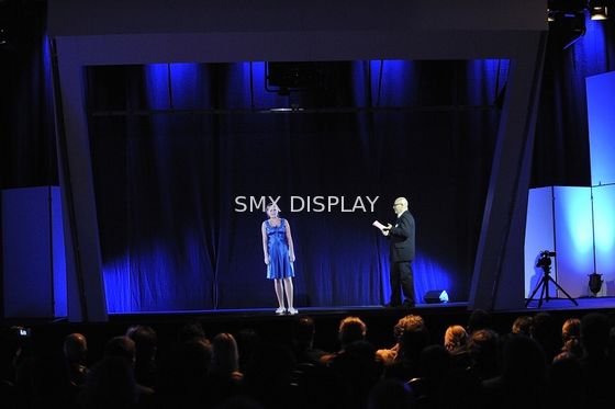 Qualität Ganz eigenhändig geschriebes Projektions-System 100um des Stadiums-3D für Pfeffer-Geist-Hologramm Fabrik