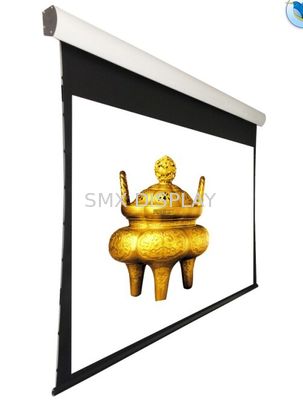 Qualität 150" spannte Decke vertieften motorisierten Projektions-Schirm mit Fernbedienung Fabrik