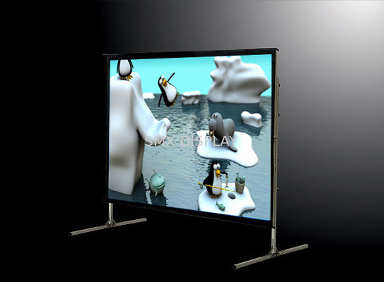 Qualität 200" tragbarer mobiler Projektorschirm schnelle Falten-Schirme mit vorderem weißem/grauem hinterem Material Fabrik