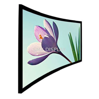 Qualität 180" flexibles weißes/Grau HD kurvte Projektions-Schirm mit Splitter-Helligkeits-Gewebe für Ereignisse Fabrik